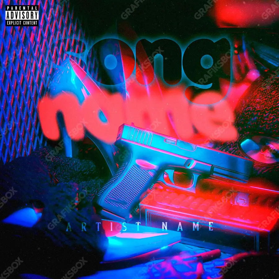 Premade album cover “Criminal Element” — a frame that refuses to sit in one category in cool blue tones