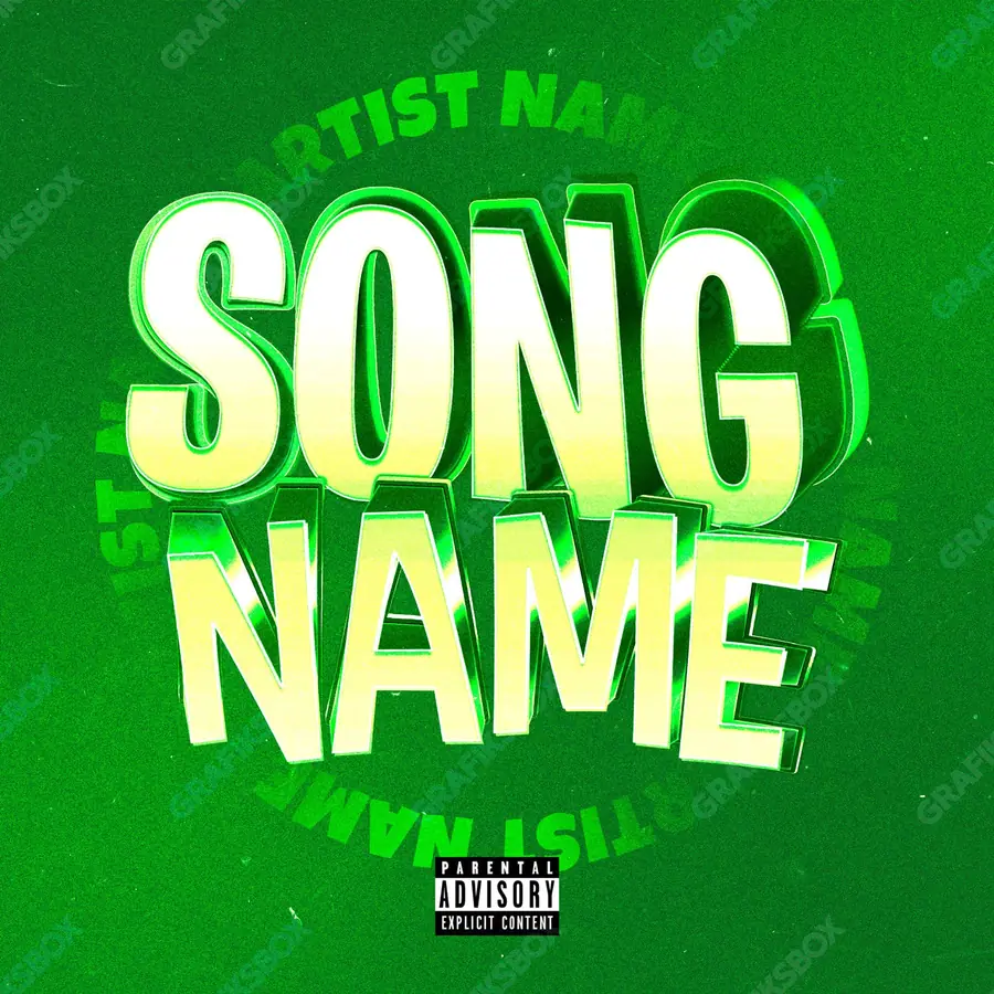 Premade album cover “Thrifty” — a frame that refuses to sit in one category in green shades