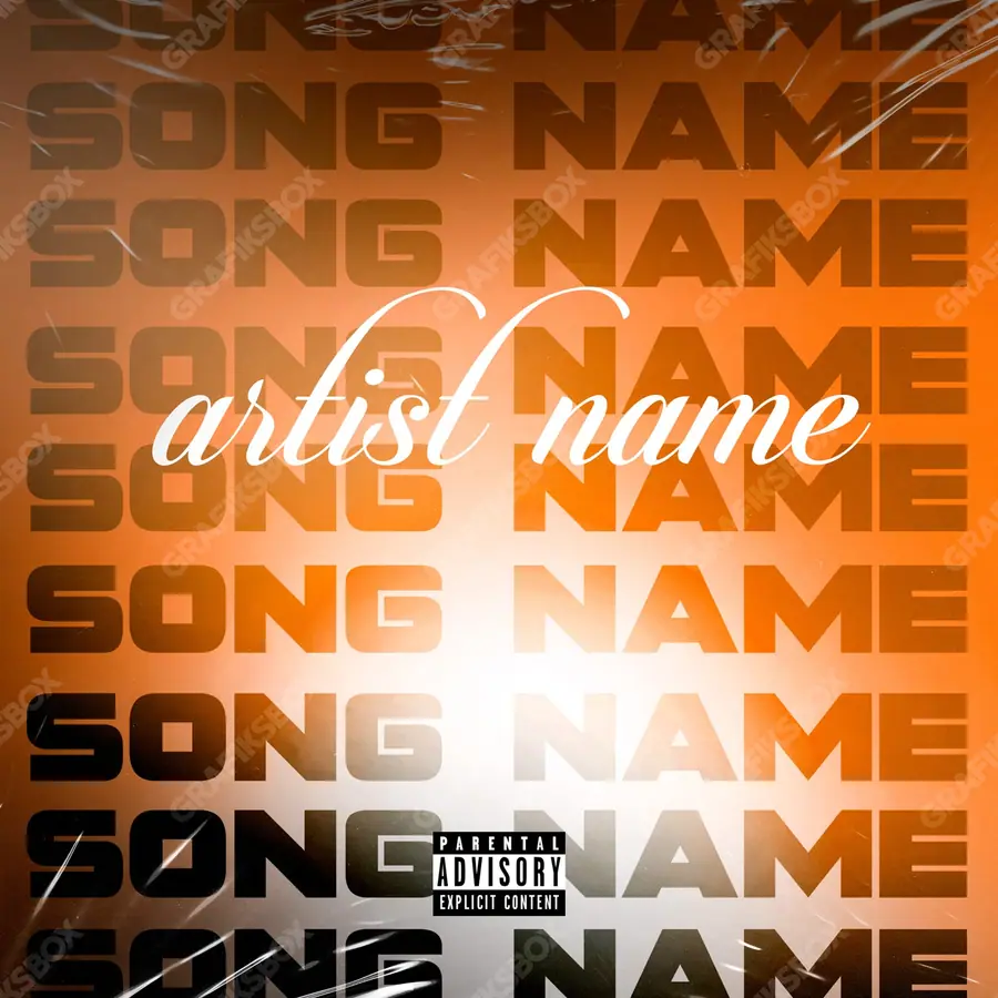 Premade album cover “Grapefruit” — a frame that refuses to sit in one category in an orange palette