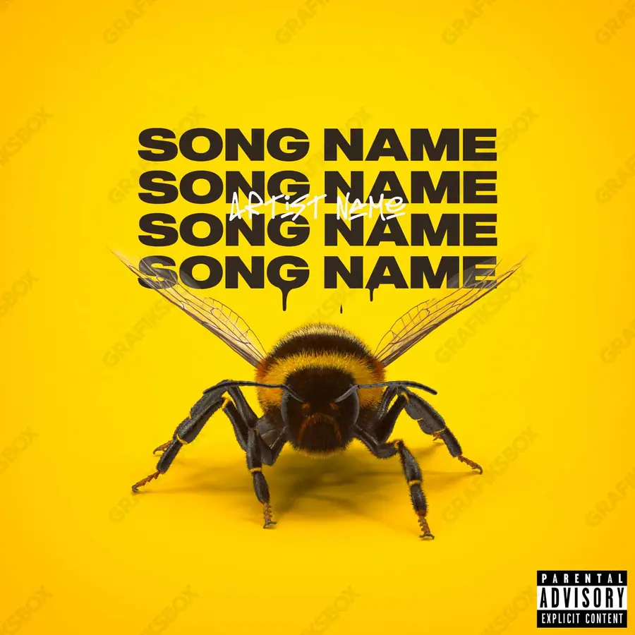 Купить обложку для трека «Queen bee» — яркий кадр, в золотых тонах