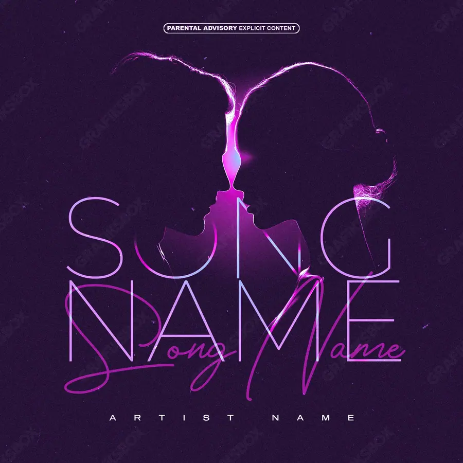 Premade album cover “Emotionally” — a frame that refuses to sit in one category in a purple palette