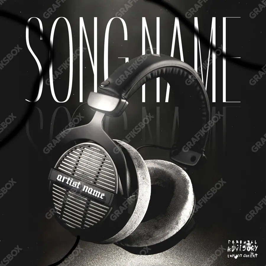 Готовая обложка для трека «This Sound» — тёмный кадр, в чёрно-белом
