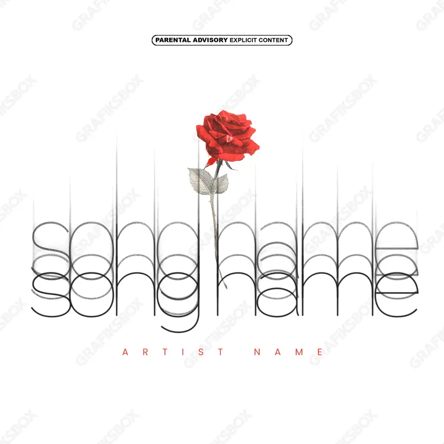 Portada de álbum prediseñada «Sincerely» — un encuadre que no encaja en una sola categoría, en una paleta monocroma