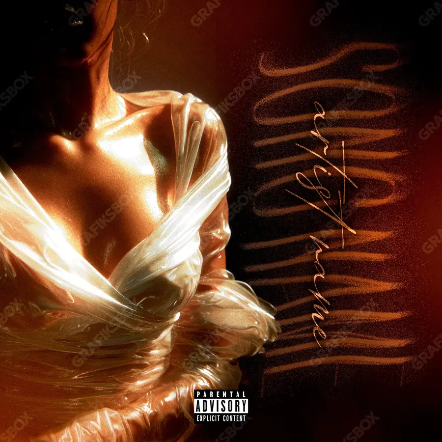 Portada de álbum prediseñada «Translucent» — un encuadre que no encaja en una sola categoría, en una gama naranja