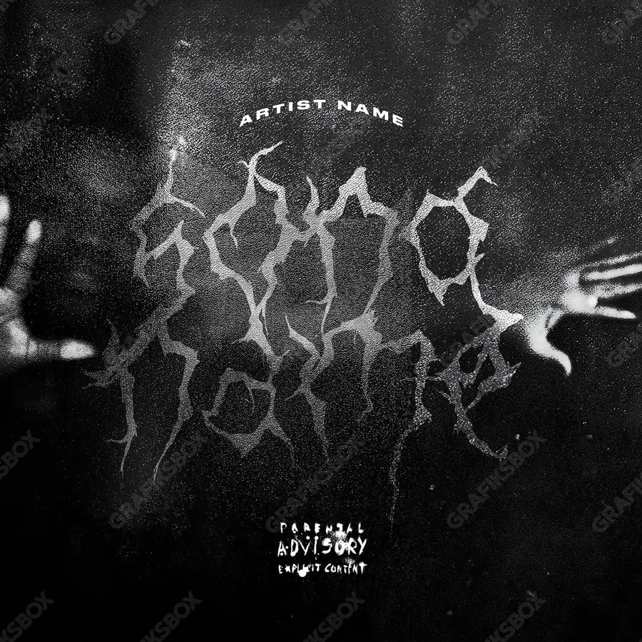 Обложка для трека «Enmeshed» — тёмный кадр, в чёрно-белом