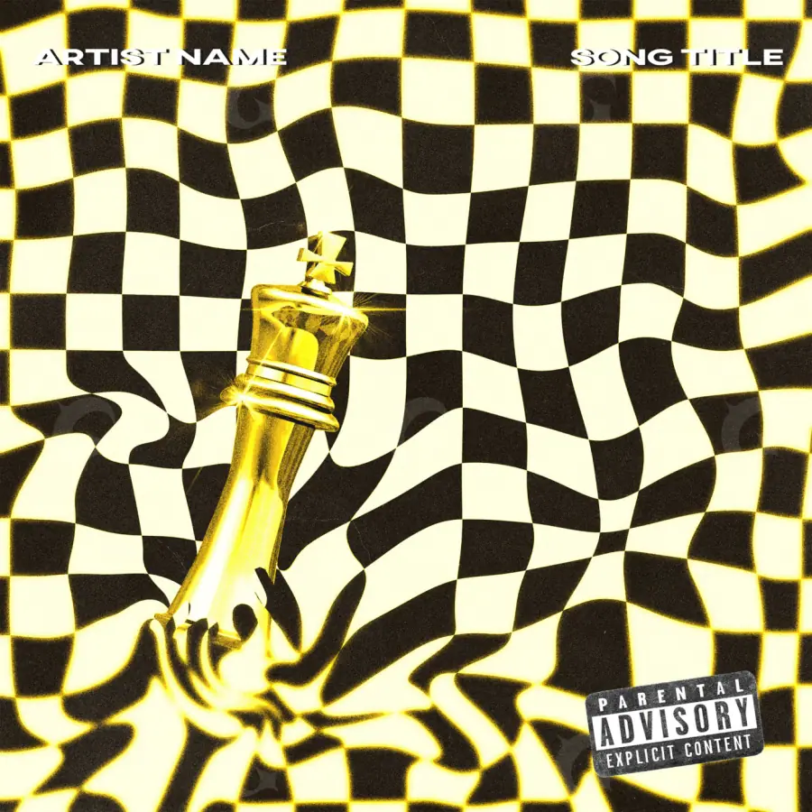 Arte de portada musical «Golden Chess»: ajedrez; color dorado