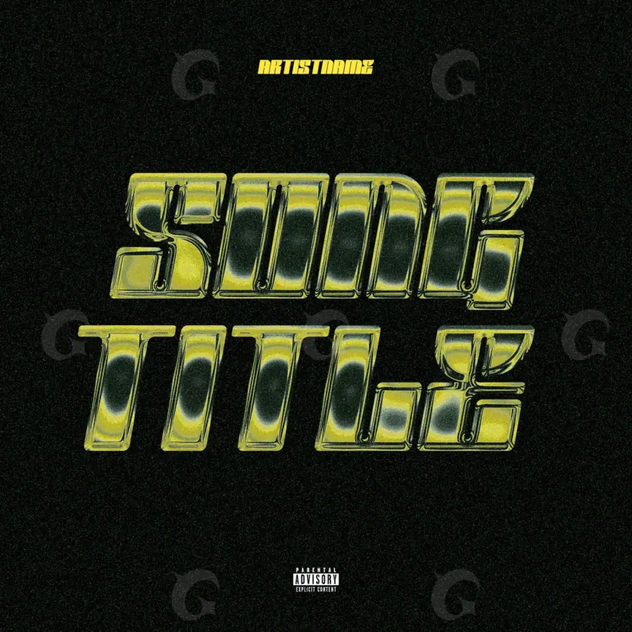 Готовая обложка для трека «Golden Cube»: куб; палитра — золотая