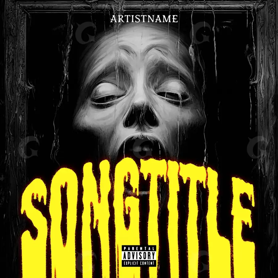 Premade cover art “Golden Face”: face and eyes, golden tones