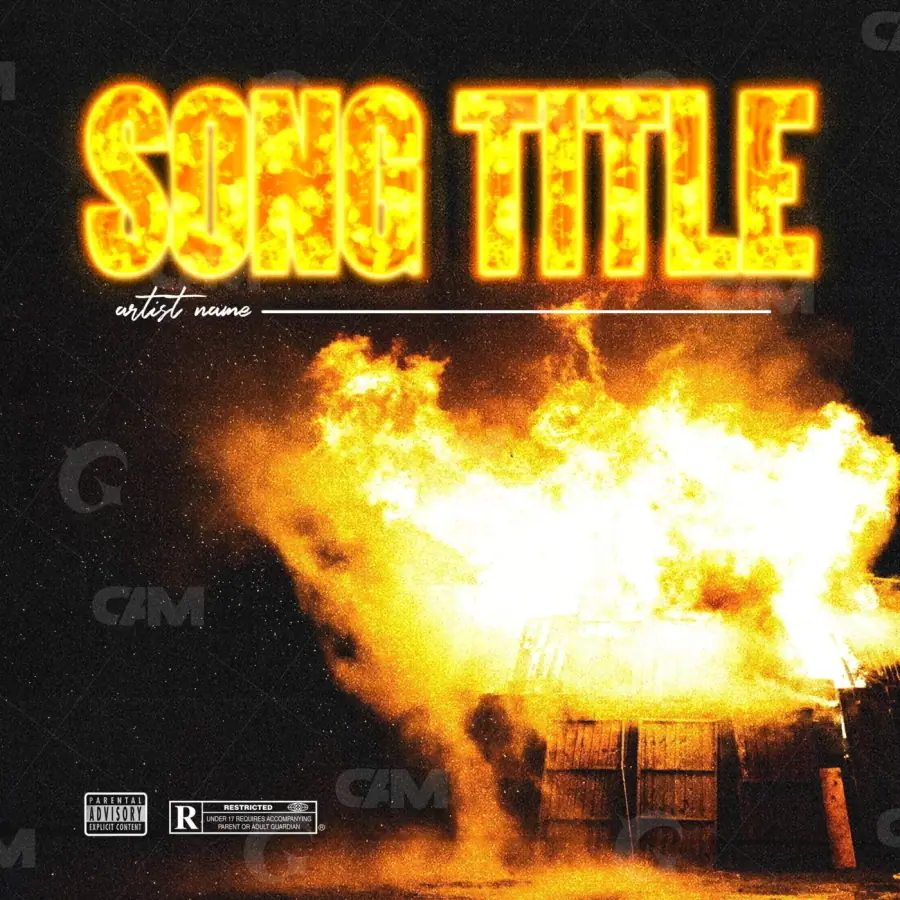 Album cover art “Golden Fire”: fire, golden tones