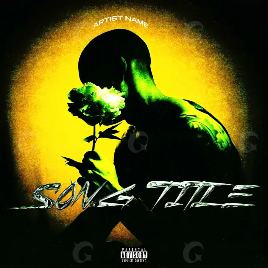 Album cover art “Golden Flower”: flower and circle, golden tones