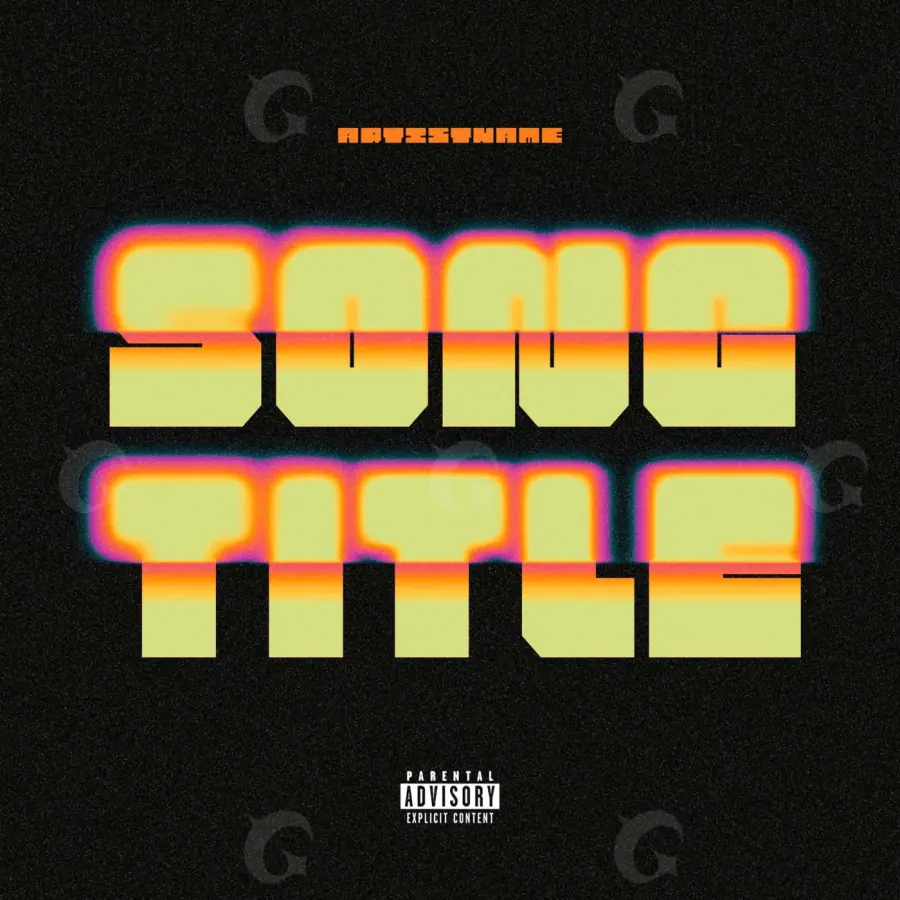 Album cover art “Golden Lettering”: lettering and abstract, golden tones