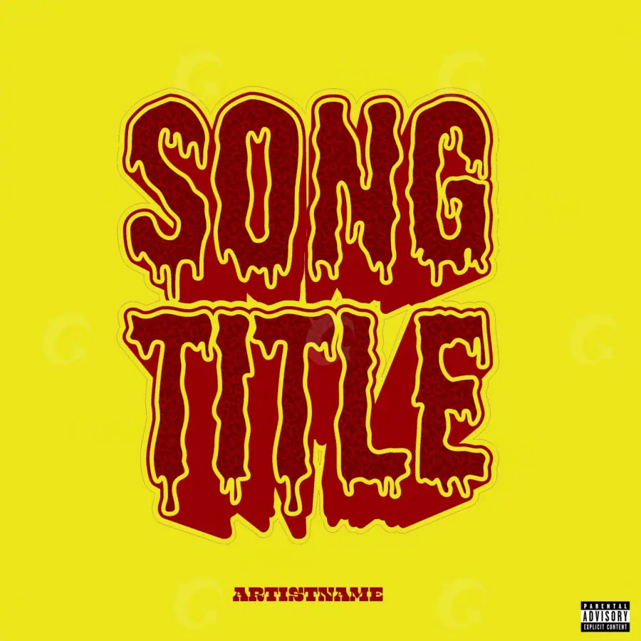 Premade cover art “Golden Lettering”: lettering, golden tones