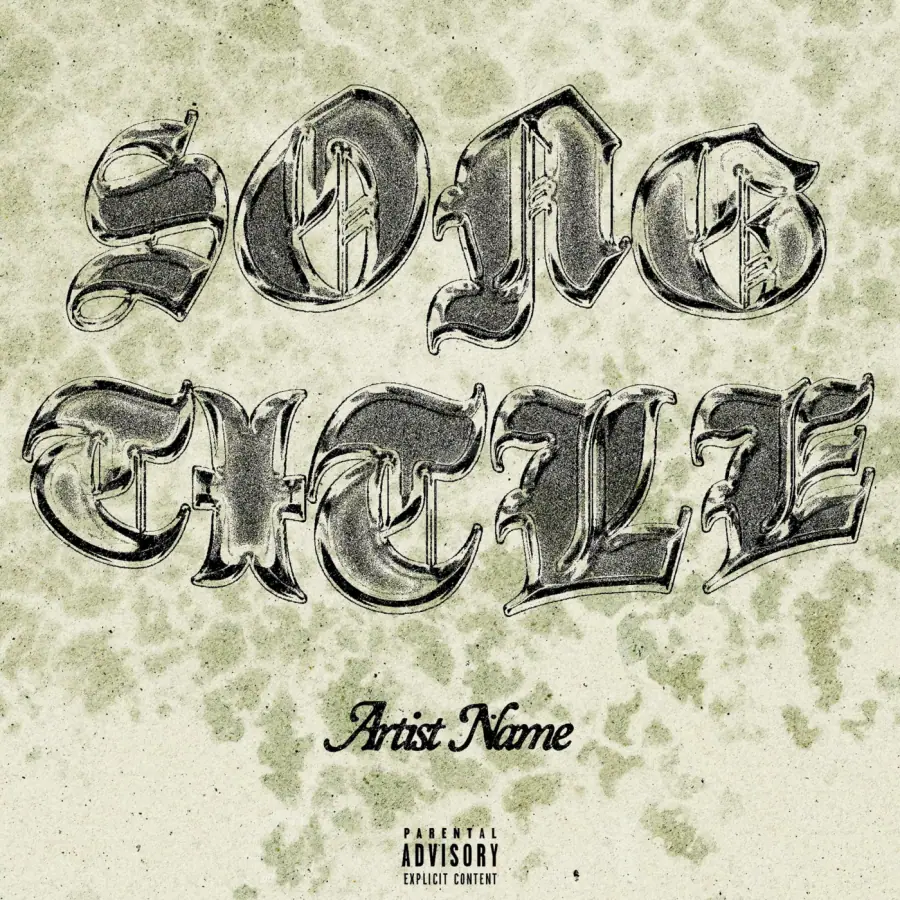 Music cover artwork “Golden Lettering”: lettering, golden tones
