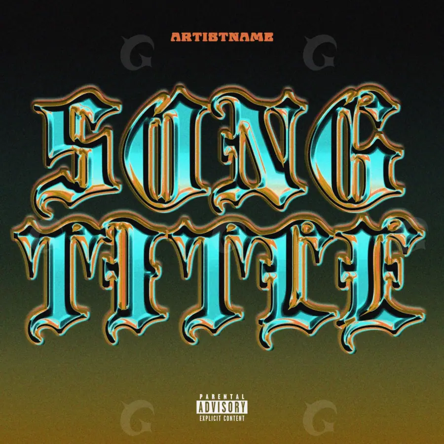 Portada para canción «Golden Lettering»: tipografía; color dorado