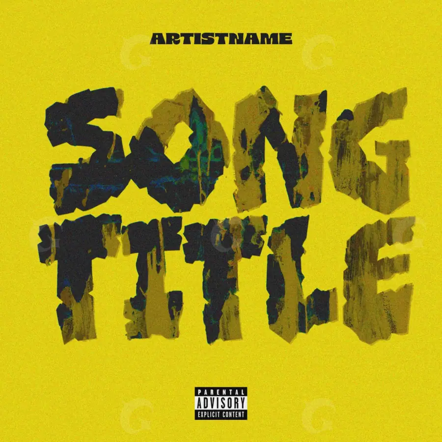 Portada para canción «Golden Lettering»: tipografía y abstracción; color dorado