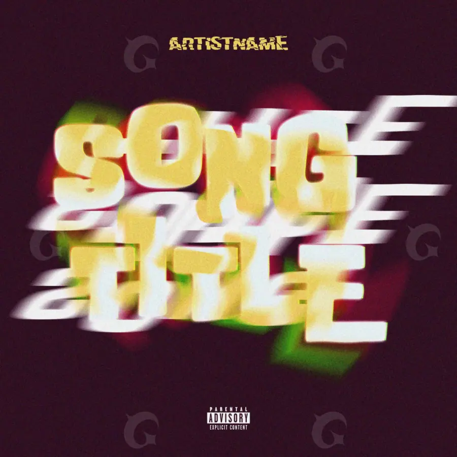 Music cover artwork “Golden Lettering”: lettering and abstract, golden tones