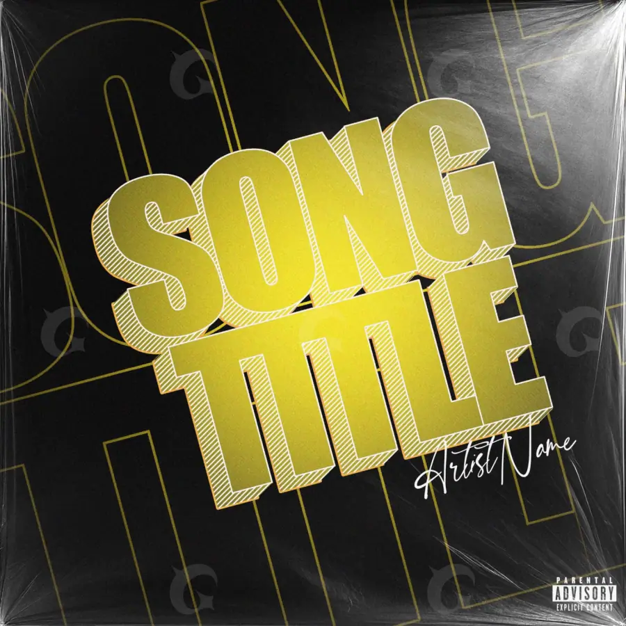 Premade cover art “Golden Lettering”: lettering, golden tones