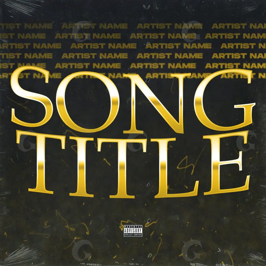Portada para canción «Golden Lettering»: tipografía; color dorado
