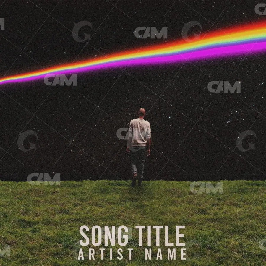 Music cover artwork “Golden Man”: man, golden tones