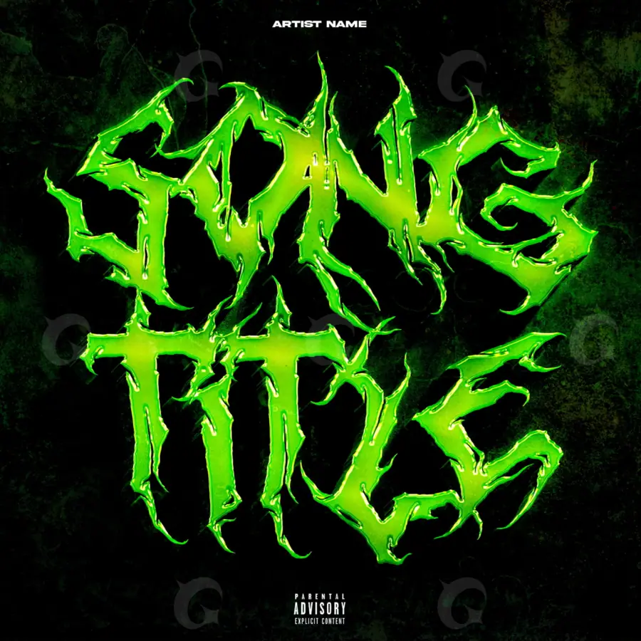 Portada para canción «Green Abstract»: abstracción y tipografía; color verde