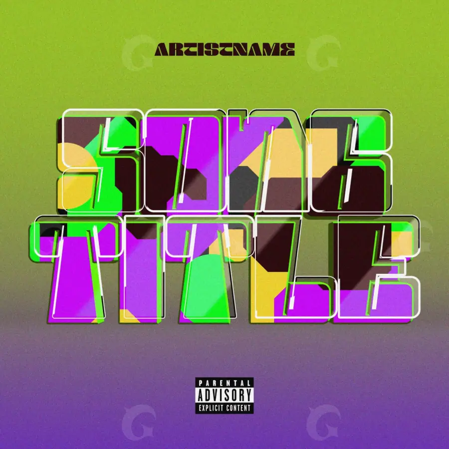 Portada para canción «Green Abstract»: abstracción y tipografía; color verde