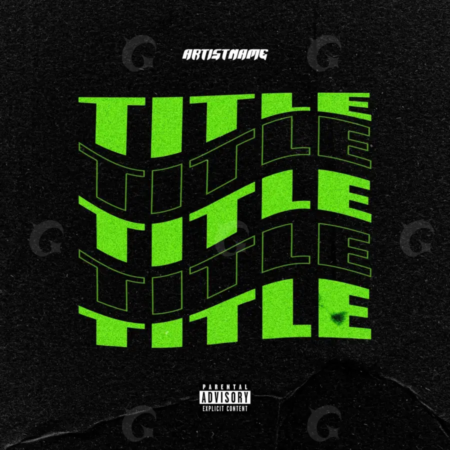 Portada prediseñada «Green Abstract»: abstracción y tipografía; color verde