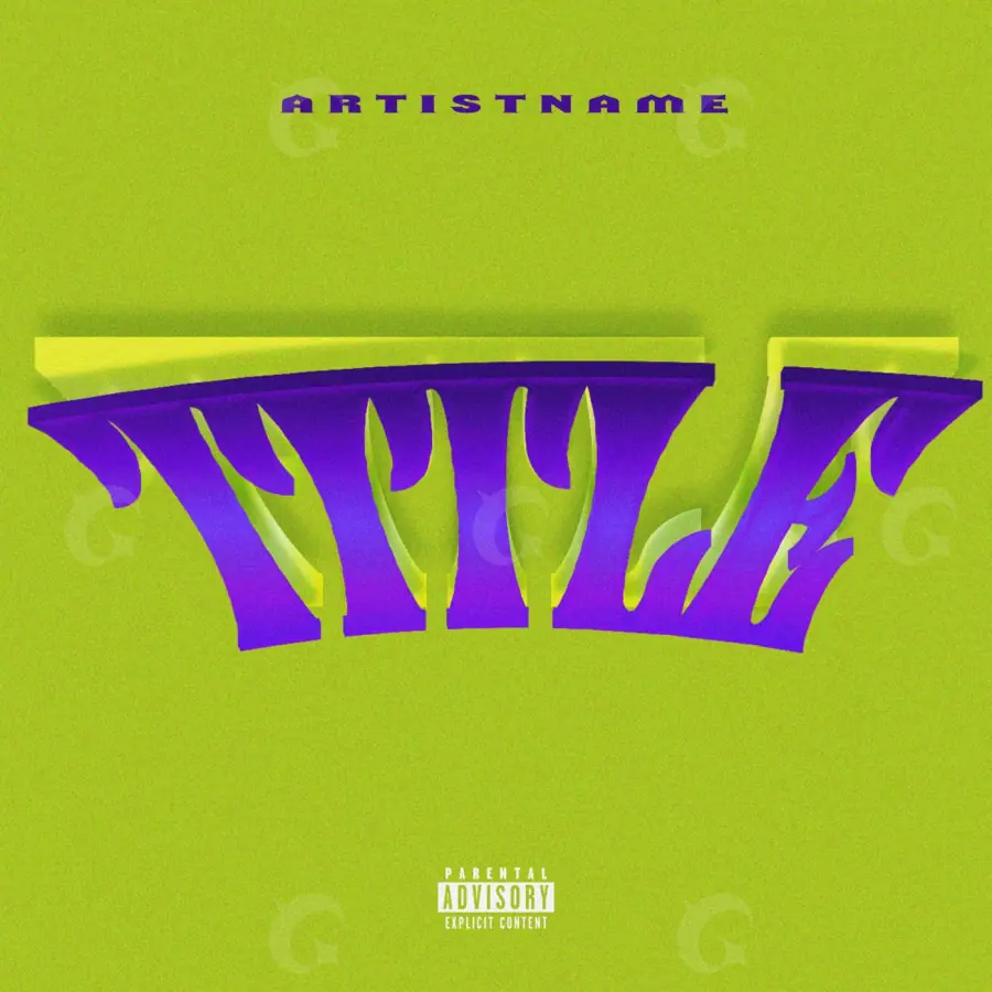 Music cover artwork “Green Abstract”: abstract and lettering, green tones
