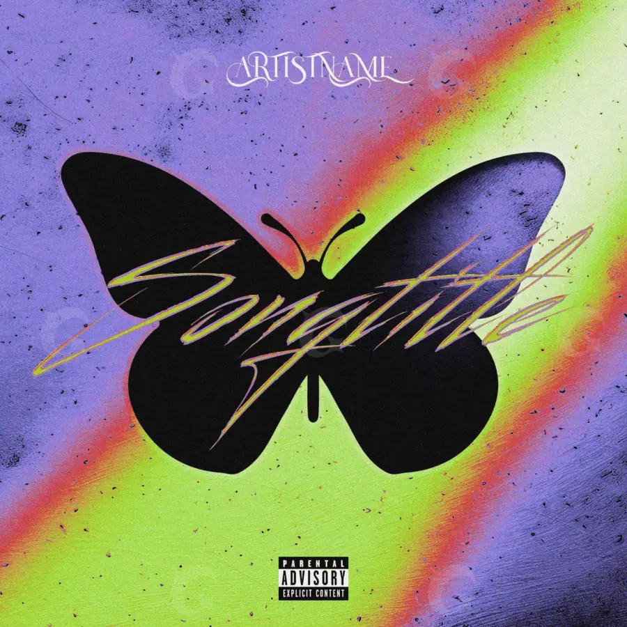 Music cover artwork “Green Butterfly”: butterfly, green tones