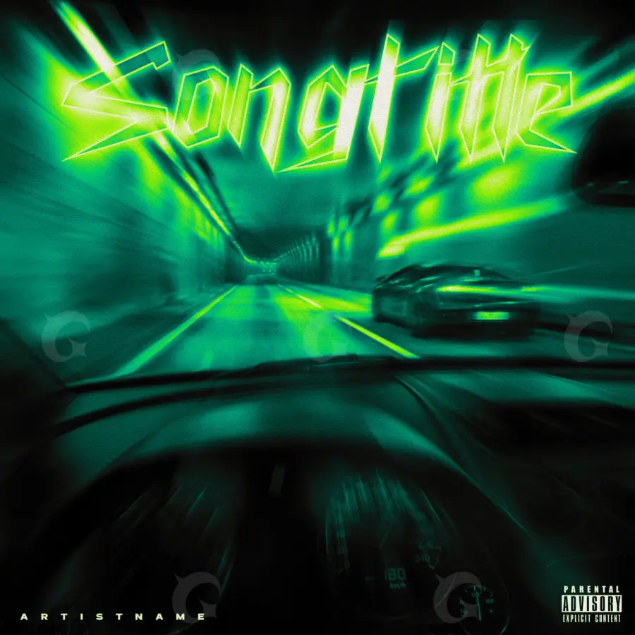 Album cover art “Green Car”: car, green tones