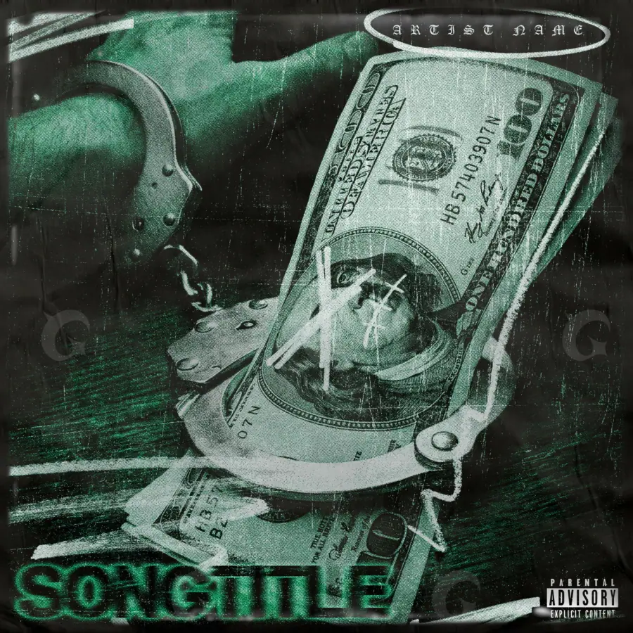 Portada para canción «Green Cash»: dinero; color verde
