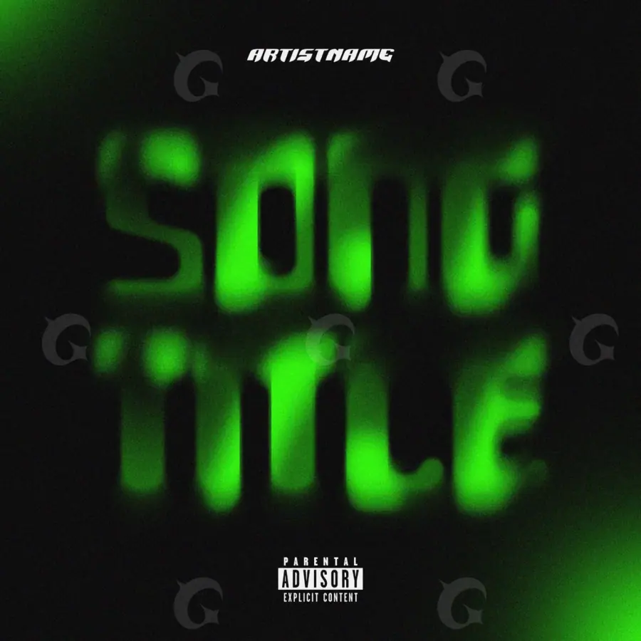Arte de portada musical «Green Cube»: cubo; color verde