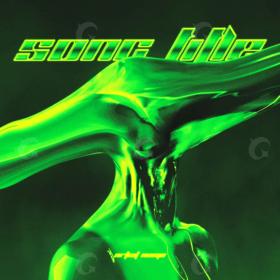Premade cover art “Green Figure”: figure, green tones