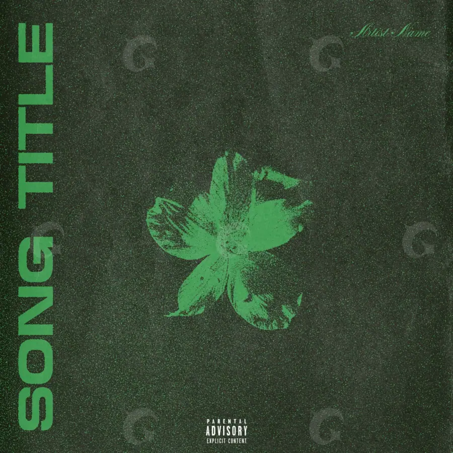 Portada para canción «Green Flower»: flor; color verde