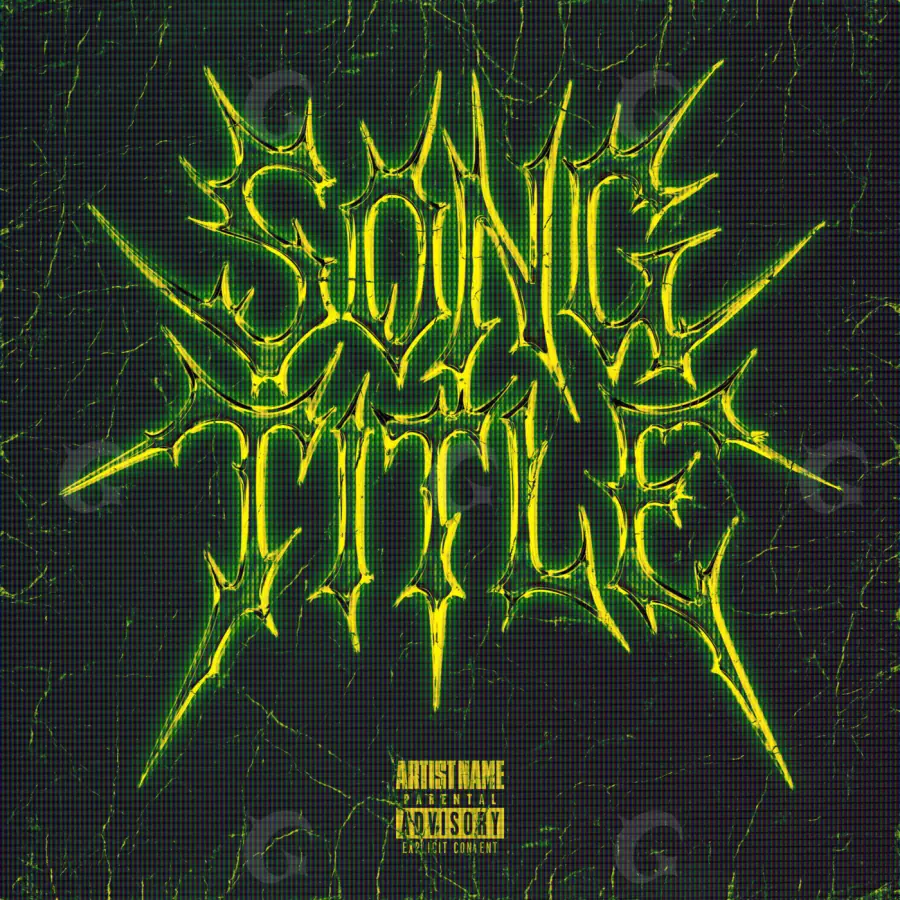 Music cover artwork “Green Lettering”: lettering, green tones
