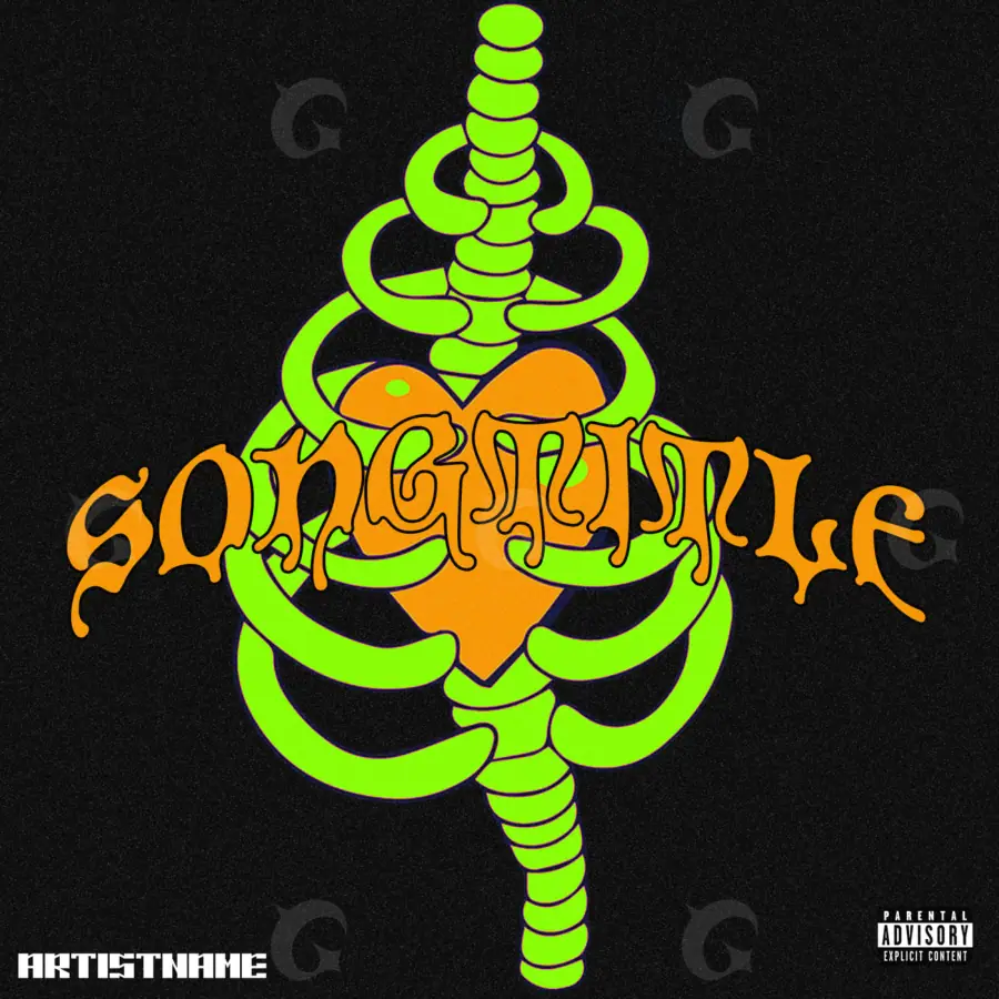 Portada para canción «Green Lettering»: tipografía; color verde