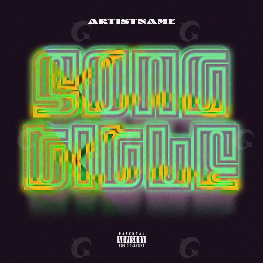 Arte de portada musical «Green Lettering»: tipografía y abstracción; color verde
