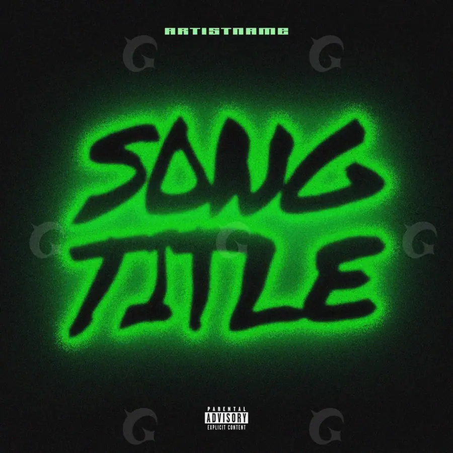 Portada para canción «Green Lettering»: tipografía; color verde