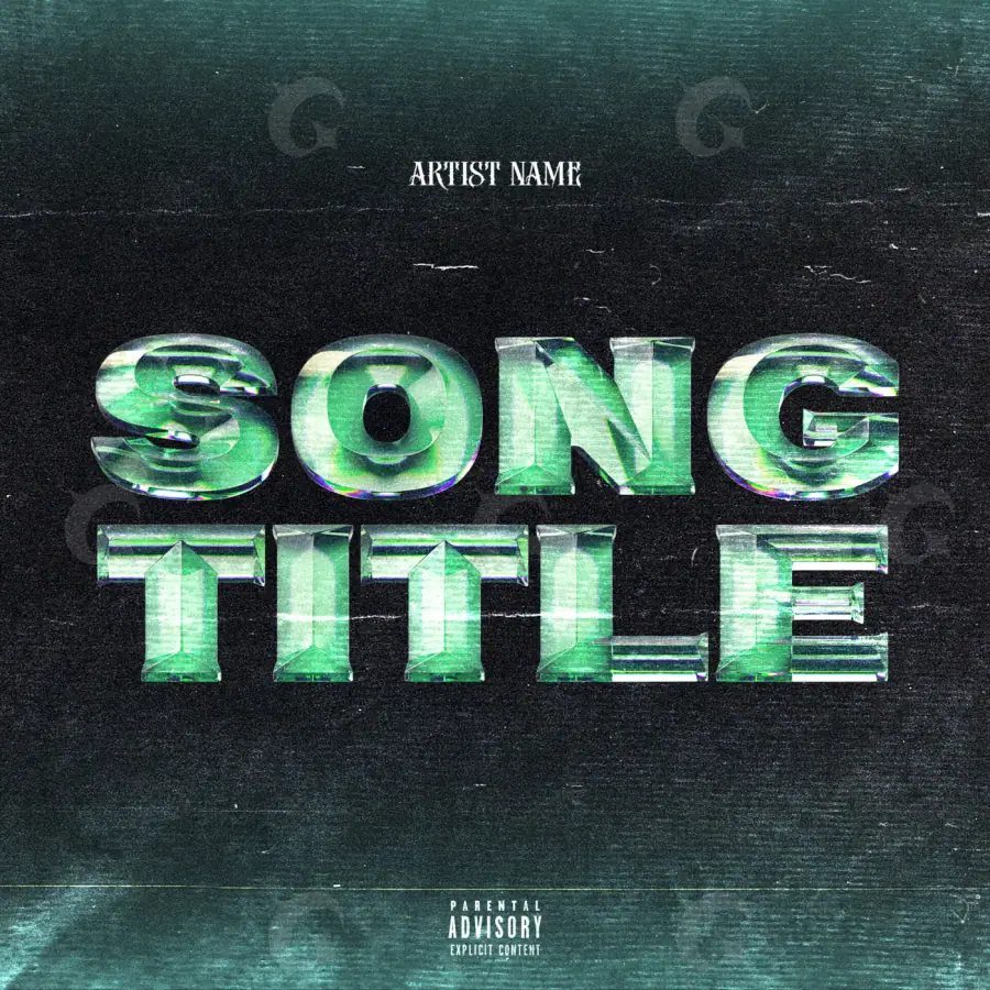 Arte de portada musical «Green Lettering»: tipografía; color verde