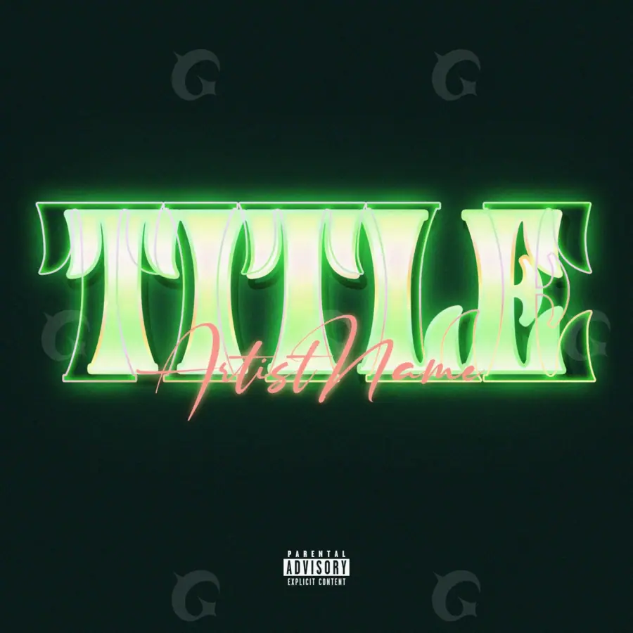 Portada prediseñada «Green Lettering»: tipografía; color verde
