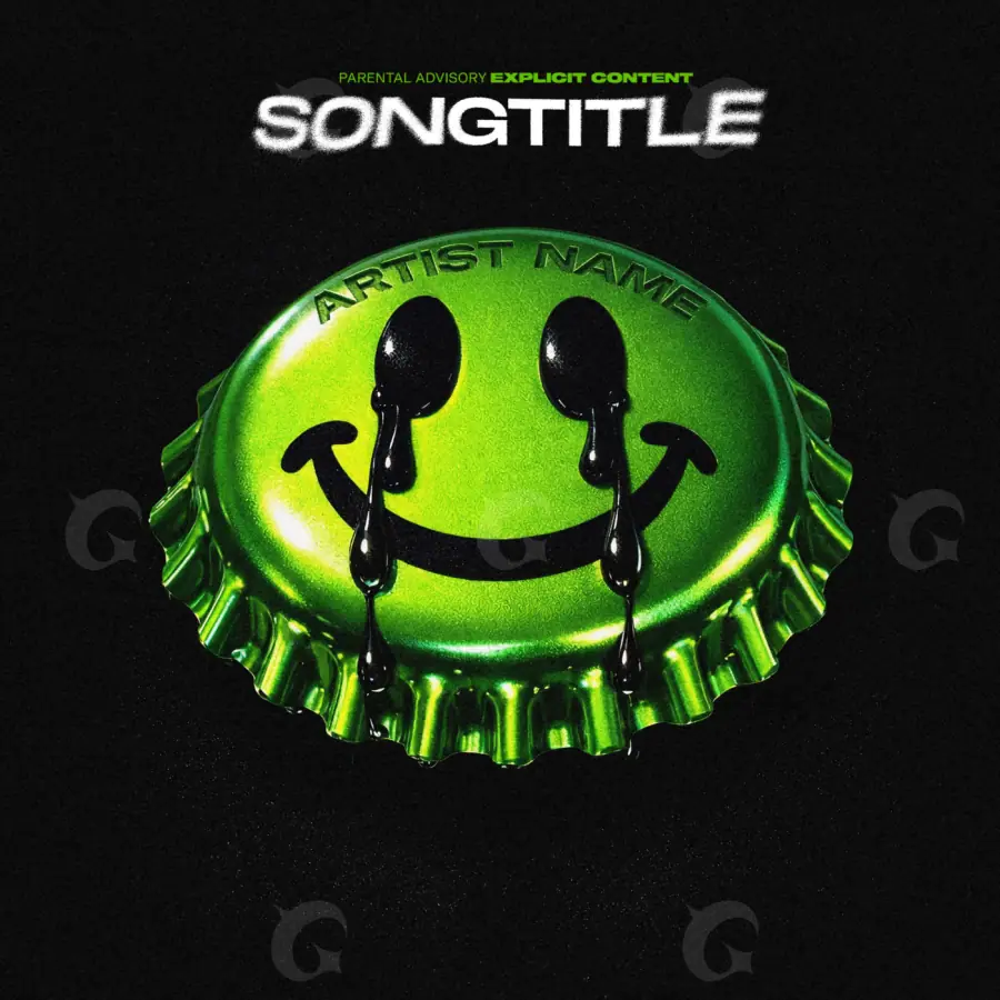 Music cover artwork “Green Lettering”: lettering, green tones