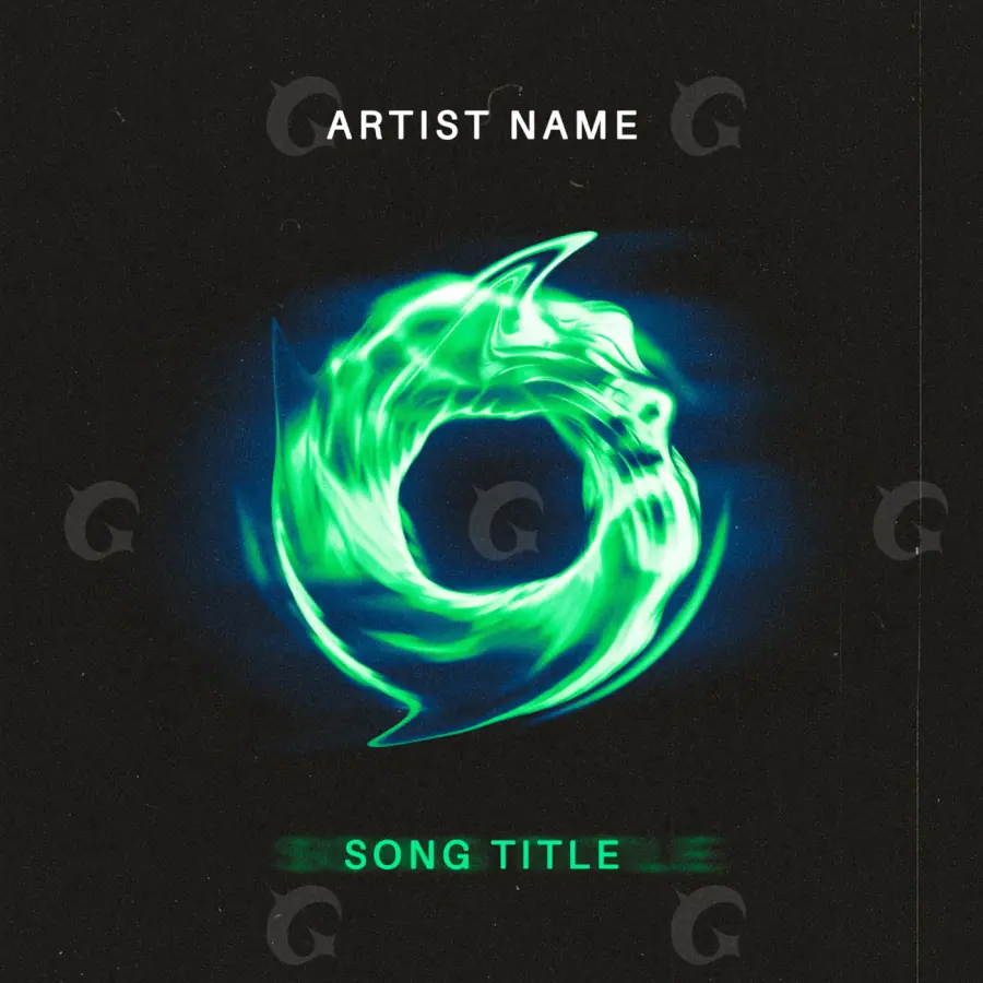 Portada para canción «Green Lettering»: tipografía; color verde