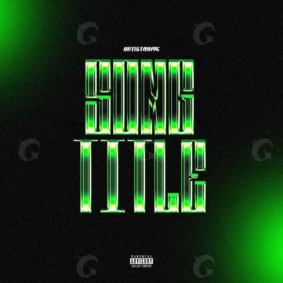 Music cover artwork “Green Neon”: neon, green tones