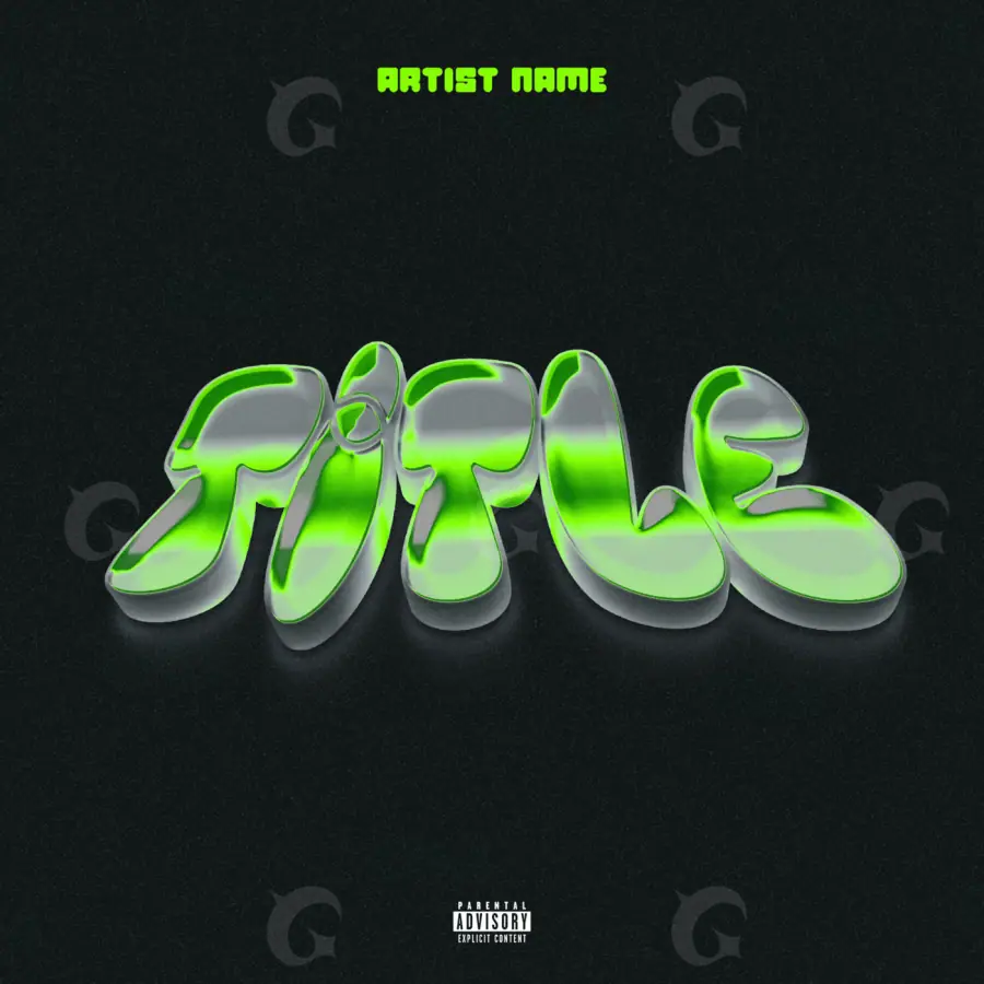 Premade cover art “Green Neon”: neon, green tones