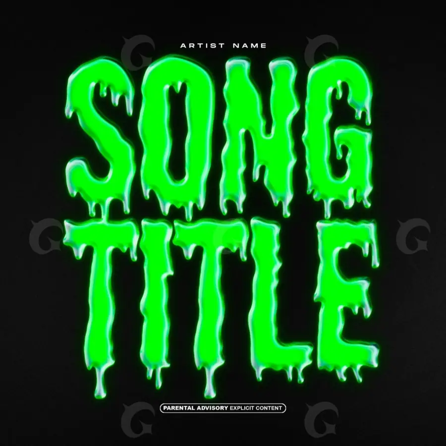 Portada para canción «Green Neon»: neón; color verde