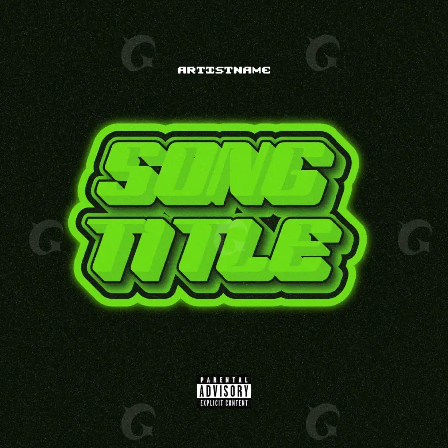 Arte de portada musical «Green Neon»: neón; color verde