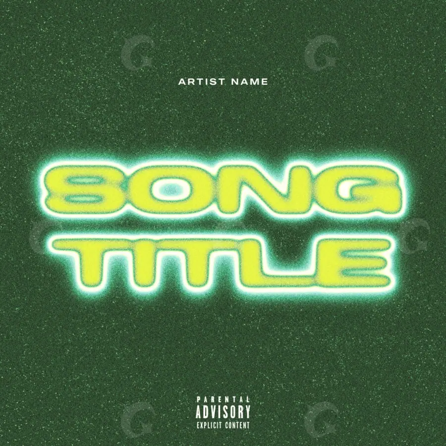 Arte de portada musical «Green Neon»: neón; color verde