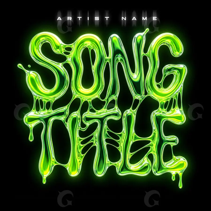 Arte de portada musical «Green Neon»: neón; color verde