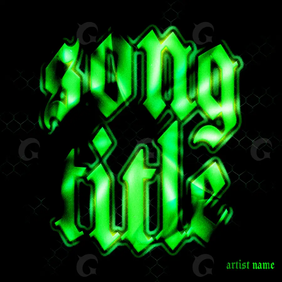 Music cover artwork “Green Neon”: neon, green tones