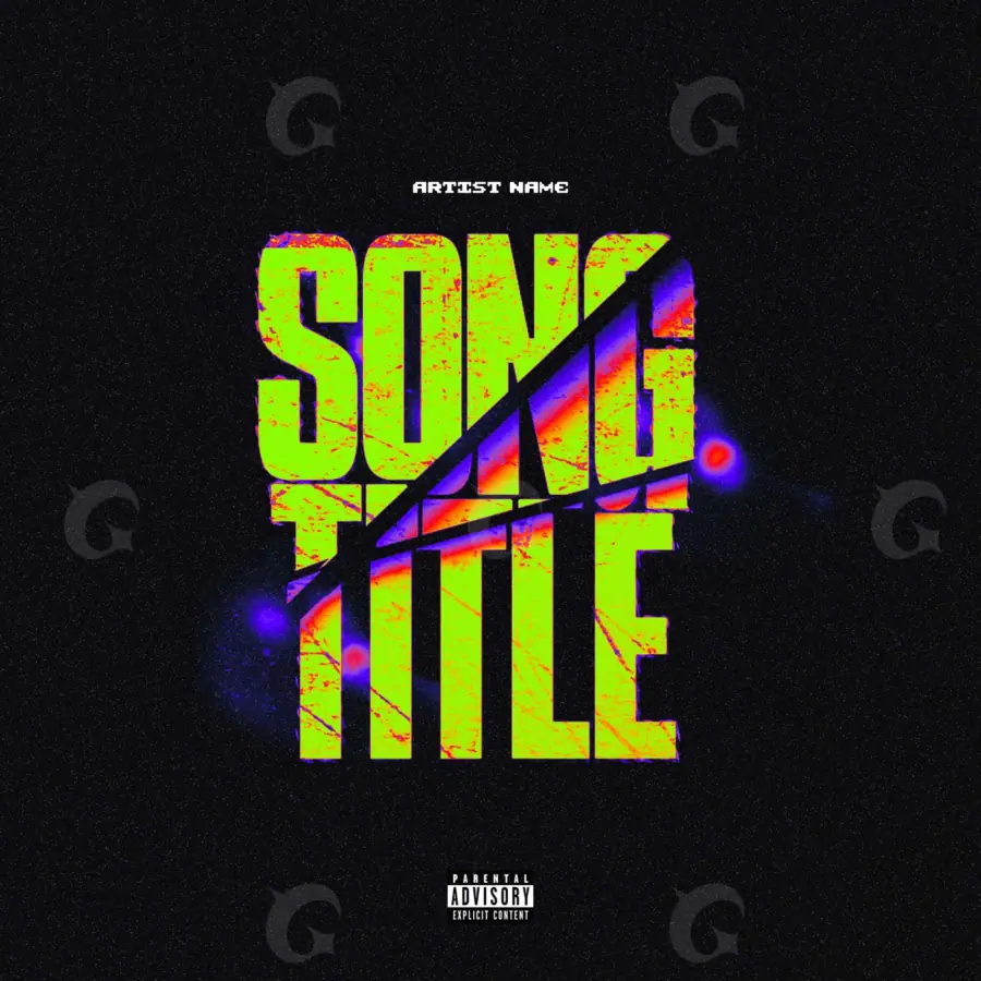 Music cover artwork “Green Neon”: neon, green tones