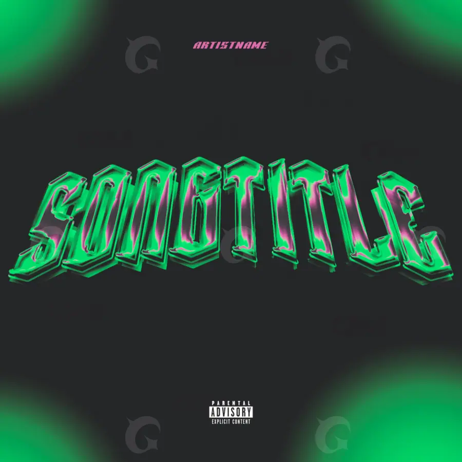 Album cover art “Green Neon”: neon, green tones